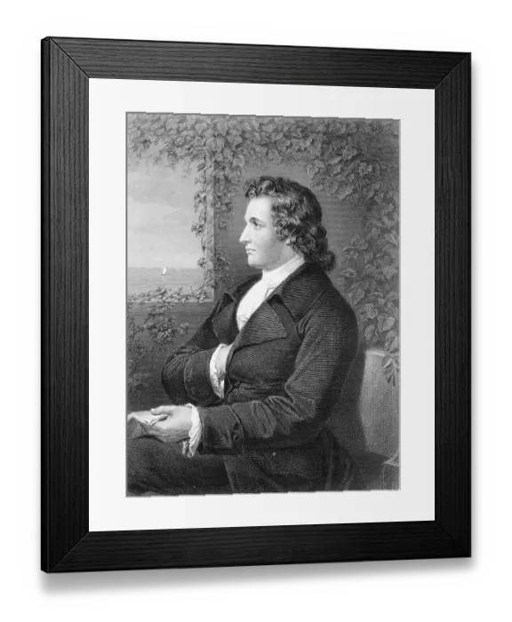 Framed Print : Johann Wolfgang von Goethe Engraving