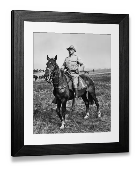 Framed Print : Theodore Roosevelt Riding Horse Framed Print : Theodore Roosevelt Riding Horse