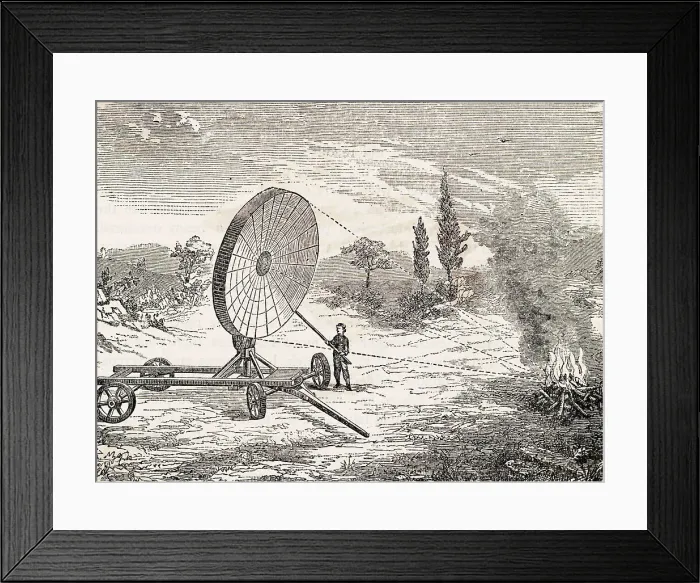 Framed Print : Reflecting Mirror Igniting Fire Framed Print : Reflecting Mirror Igniting Fire