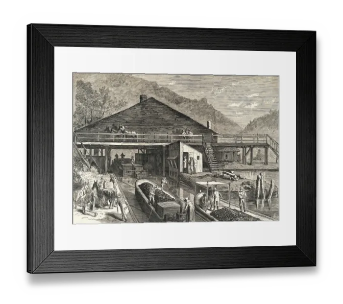 Framed Print : Men Weighing Cargo Framed Print : Men Weighing Cargo