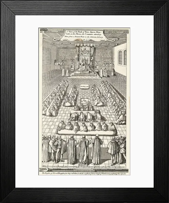 Framed Print : Elizabethan Parliament Session Framed Print : Elizabethan Parliament Session