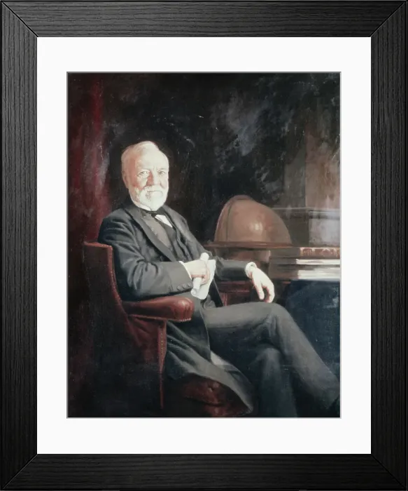 Framed Print : Andrew Carnegie in His Office Framed Print : Andrew Carnegie in His Office