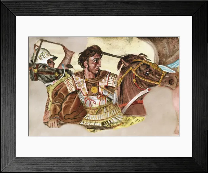Framed Print : Alexander the Great During Battle Framed Print : Alexander the Great During Battle