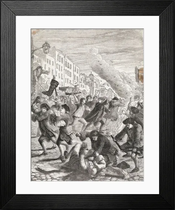 Framed Print : Rioters Fighting Framed Print : Rioters Fighting
