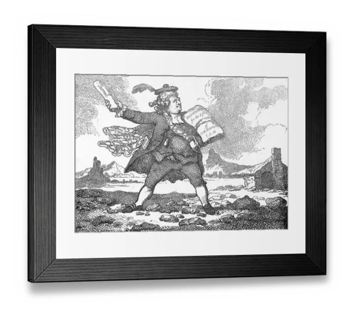 Framed Print : Caricature of James Boswell Framed Print : Caricature of James Boswell