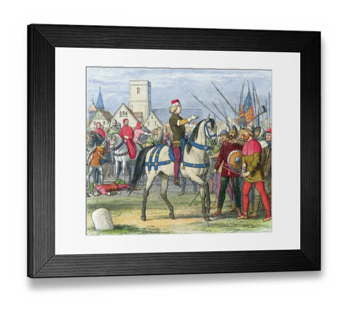 Framed Print : Richard II Taking Command of Rebels Framed Print : Richard II Taking Command of Rebels