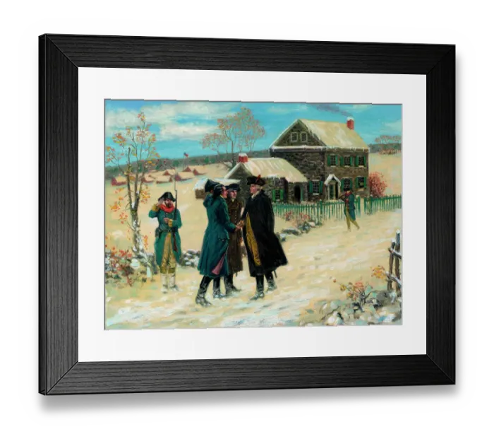 Framed Print : George Washington Shaking Hands Framed Print : George Washington Shaking Hands