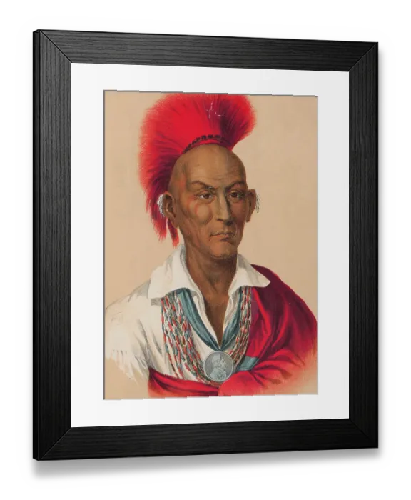 Framed Print : Portrait of Black Hawk by Charles Bird King