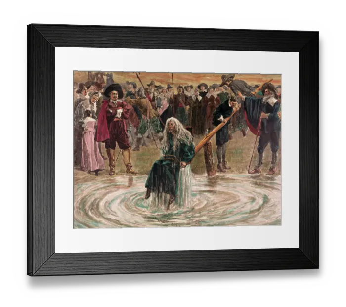 Framed Print : The Duckingstool by Charles Stanley Reinhart