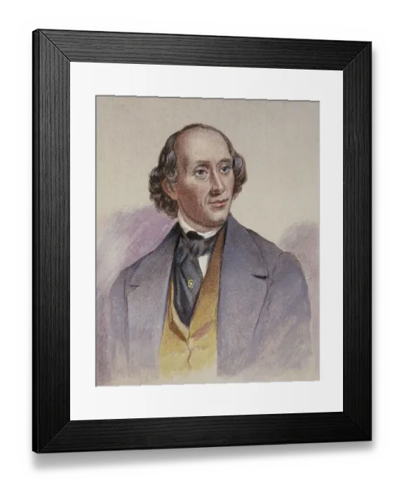 Framed Print : Engraving of Hans Christian Anderson Framed Print : Engraving of Hans Christian Anderson