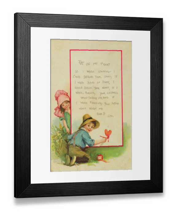 Framed Print : Boy Writing a Love Poem Framed Print : Boy Writing a Love Poem