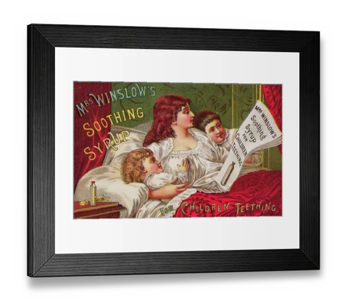 Framed Print : Mrs. Winslow's Soothing Syrup Trade Card Framed Print : Mrs. Winslow's Soothing Syrup Trade Card