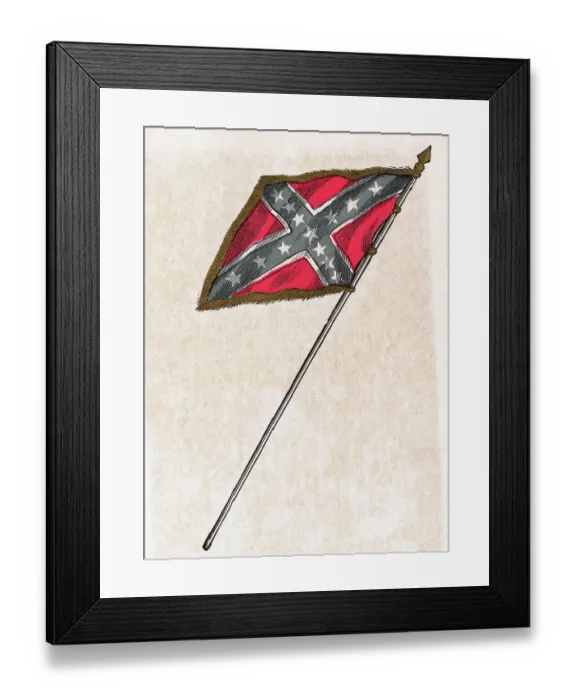 Framed Print : Confederate Flag Framed Print : Confederate Flag