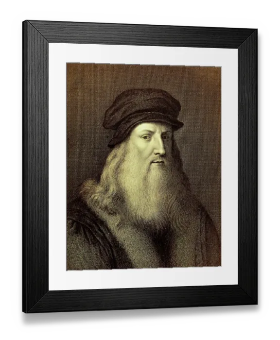 Framed Print : Portrait of Leonardo Da Vinci Framed Print : Portrait of Leonardo Da Vinci