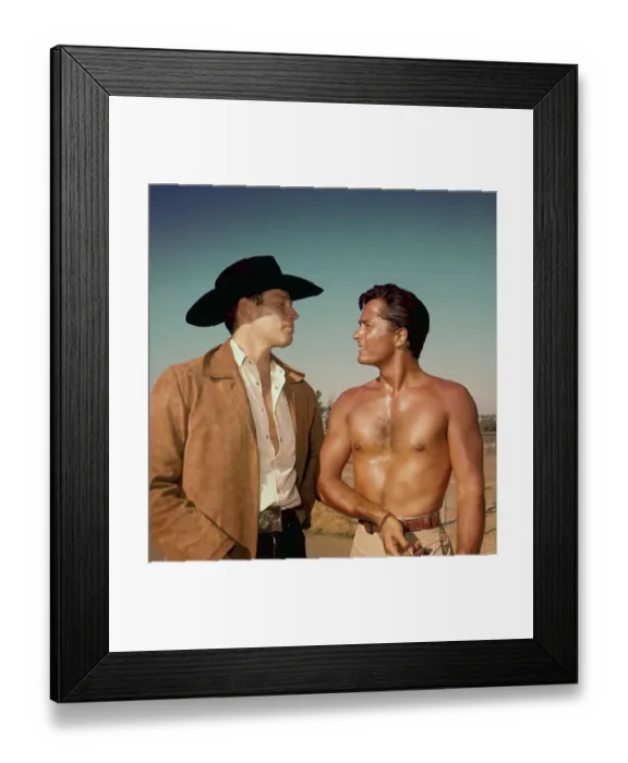 Framed Print : Charlton Heston with John Derek Framed Print : Charlton Heston with John Derek