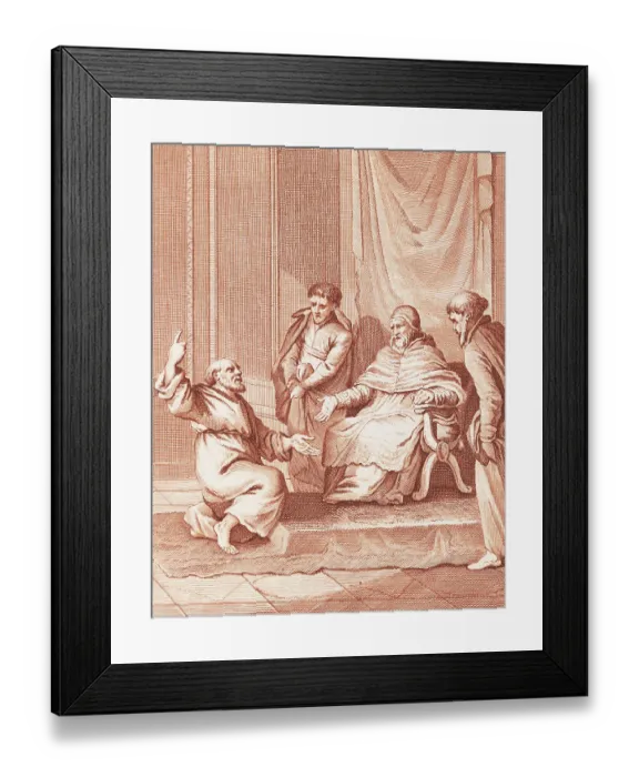 Framed Print : Man Meeting with the Pope Framed Print : Man Meeting with the Pope