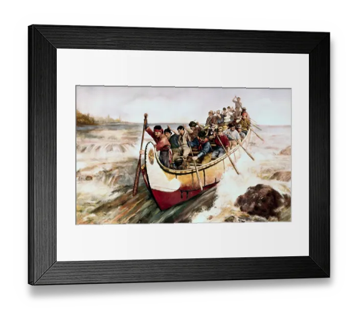 Framed Print : Shooting the Rapids by Frances Anne Hopkins