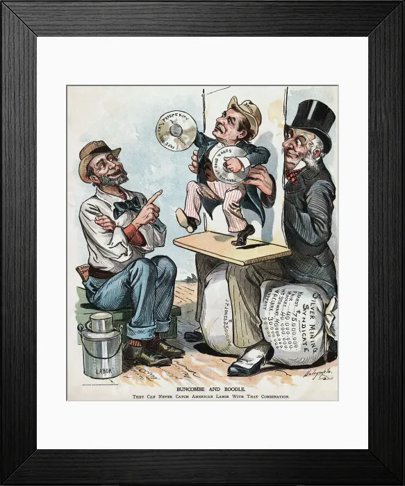 Framed Print : 1896 Political Cartoon Framed Print : 1896 Political Cartoon