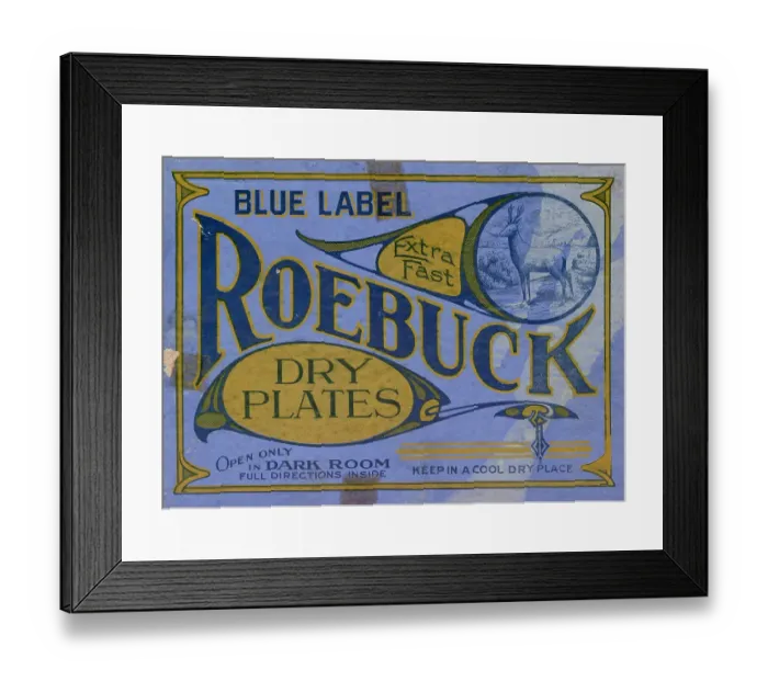 Framed Print : Advertisement for Roebuck Photographic Dry Plates Framed Print : Advertisement for Roebuck Photographic Dry Plates