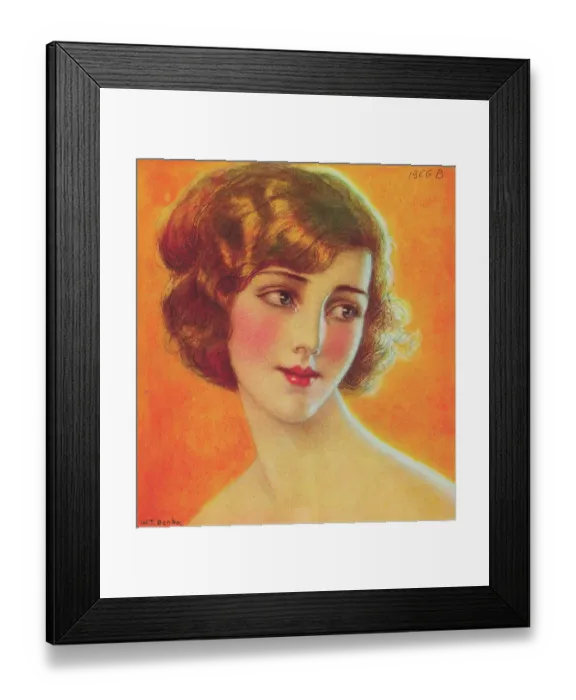 Framed Print : Young Woman with Bobbed Hair by W.T. Bendix Framed Print : Young Woman with Bobbed Hair by W.T. Bendix