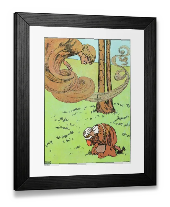 Framed Print : Genie Appearing Before a Merchant Framed Print : Genie Appearing Before a Merchant