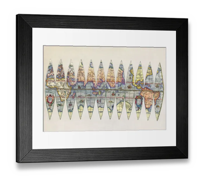 Framed Print : Early Map of the World Framed Print : Early Map of the World