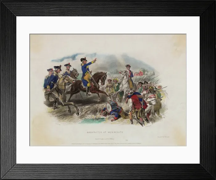 Framed Print : George Washington and His Men During Monmouth Battle Framed Print : George Washington and His Men During Monmouth Battle