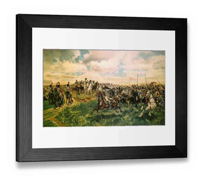 Framed Print : Napoleon Fighting in the Battle of Friedland Framed Print : Napoleon Fighting in the Battle of Friedland