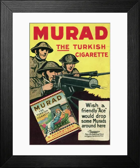 Framed Print : Servicemen Advertising Murad Cigarettes Framed Print : Servicemen Advertising Murad Cigarettes