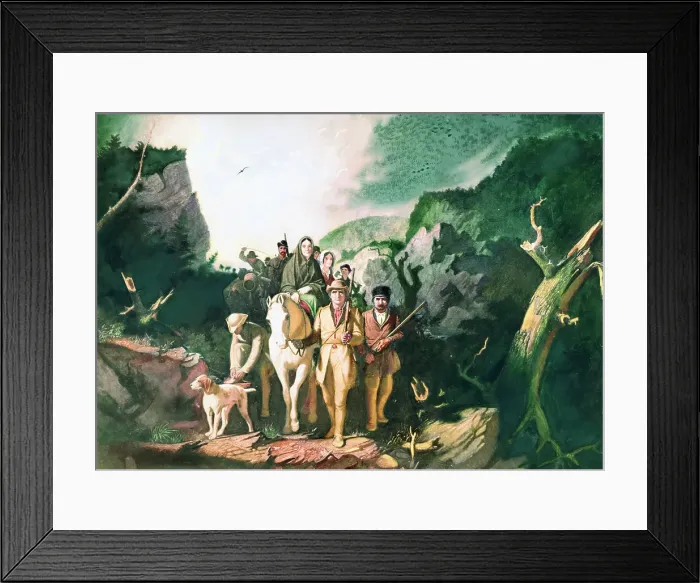 Framed Print : Daniel Boone Entering Cumberland Gap Framed Print : Daniel Boone Entering Cumberland Gap