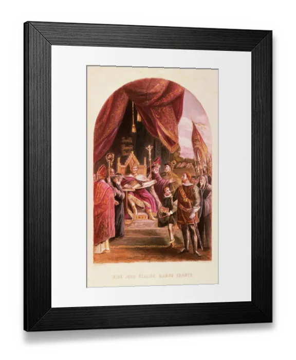 Framed Print : King John Sealing the Magna Carta Framed Print : King John Sealing the Magna Carta