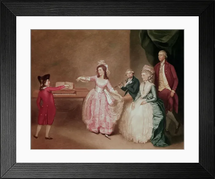 Framed Print : Boy and Girl Dancing Minuet Framed Print : Boy and Girl Dancing Minuet