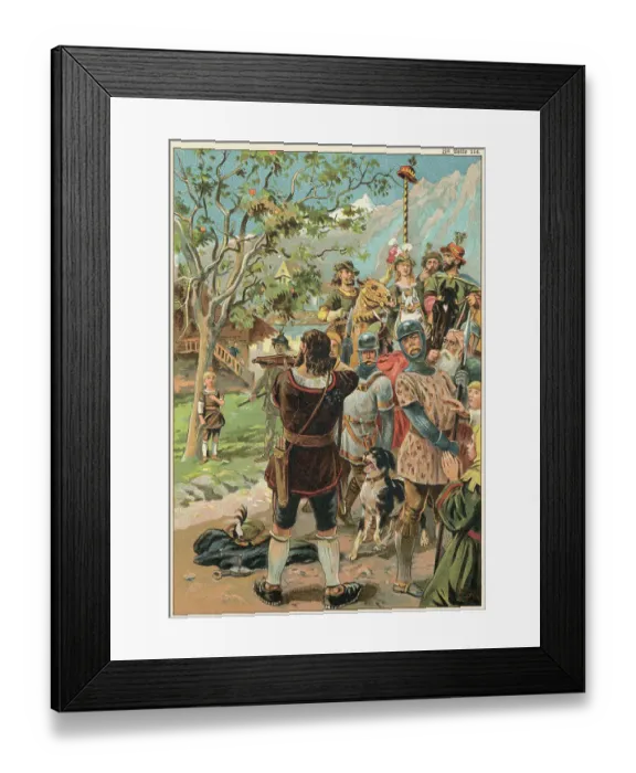 Framed Print : William Tell Aiming a Rifle Framed Print : William Tell Aiming a Rifle