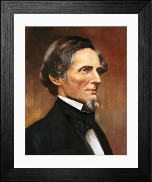 Framed Print : Profile Portrait of Jefferson Davis Framed Print : Profile Portrait of Jefferson Davis