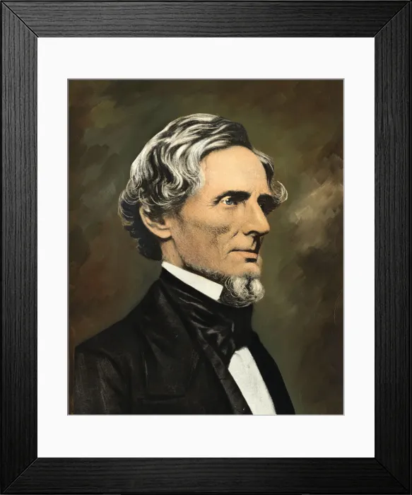 Framed Print : Profile Portrait of Jefferson Davis Framed Print : Profile Portrait of Jefferson Davis