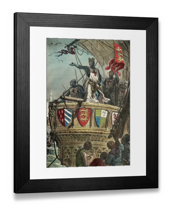 Framed Print : King Richard Bidding Farewell