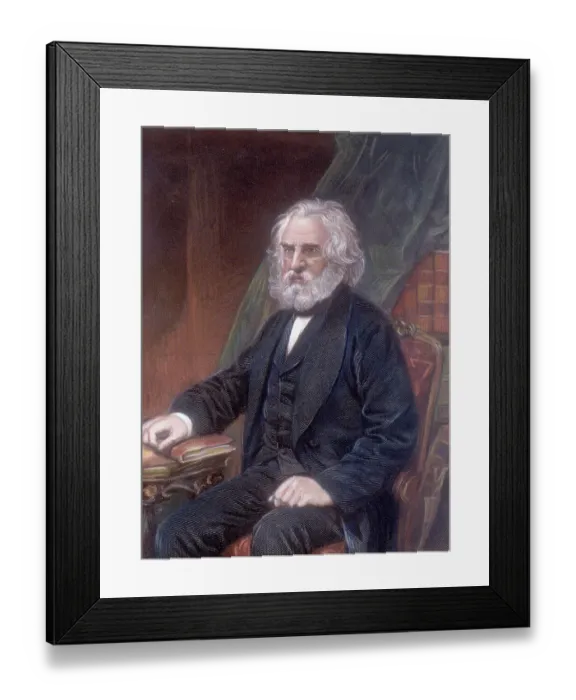 Framed Print : Portrait of Henry Wadsworth Longfellow Framed Print : Portrait of Henry Wadsworth Longfellow