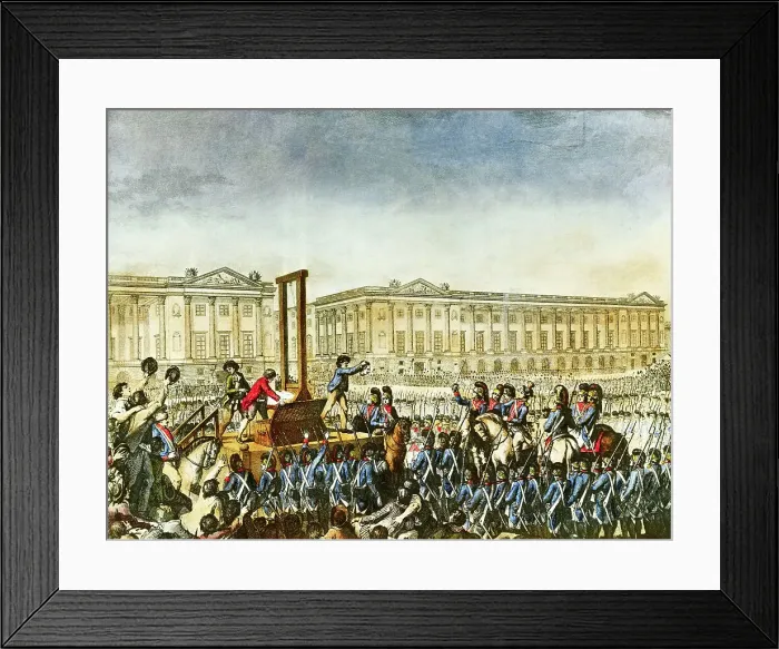 Framed Print : Execution of Louis XVI at the Guillotine Framed Print : Execution of Louis XVI at the Guillotine
