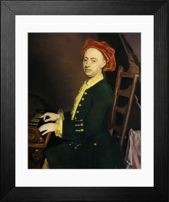 Framed Print : Composer Handel Playing Clavier Framed Print : Composer Handel Playing Clavier