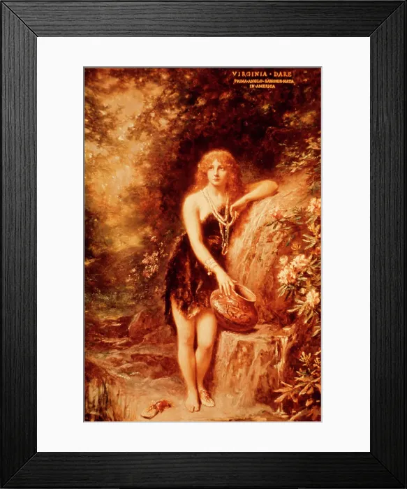 Framed Print : Virginia Dare by Jean Leon Gerome Ferris Framed Print : Virginia Dare by Jean Leon Gerome Ferris