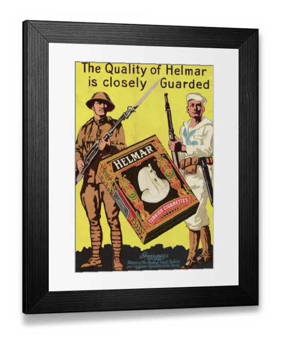 Framed Print : Servicemen Advertising Helmar Cigarettes Framed Print : Servicemen Advertising Helmar Cigarettes
