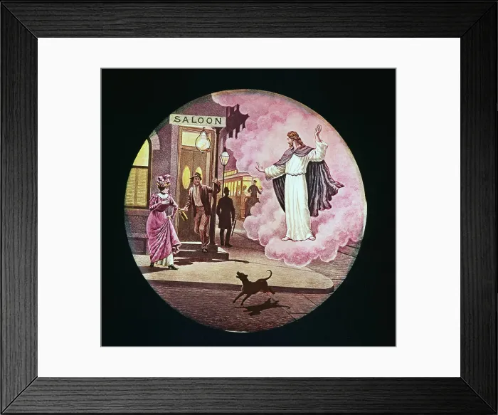 Framed Print : Christ Guiding Drunk Man Leaving Tavern Framed Print : Christ Guiding Drunk Man Leaving Tavern