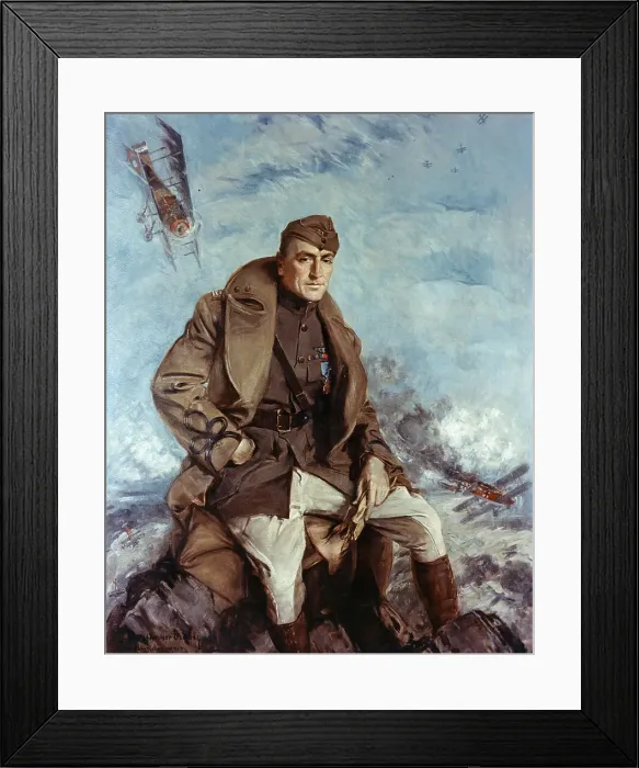Framed Print : Painted portrait of Eddie Rickenbacker Framed Print : Painted portrait of Eddie Rickenbacker