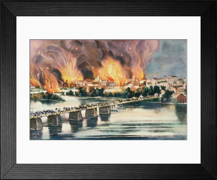 Framed Print : The Fall of Richmond by Currier and Ives Framed Print : The Fall of Richmond by Currier and Ives