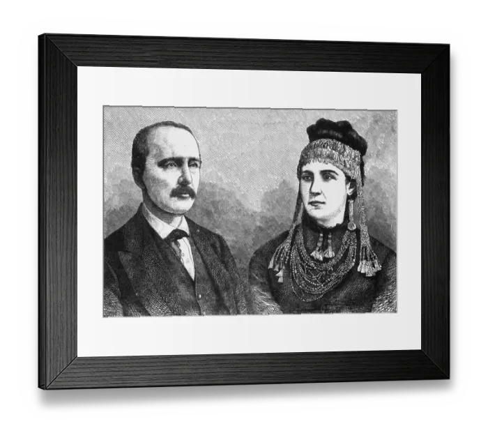Framed Print : Dr. Heinrich and Mrs. Schliemann Framed Print : Dr. Heinrich and Mrs. Schliemann