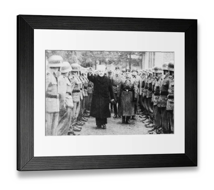 Framed Print : Mufti Giving German Salute to Soldiers Framed Print : Mufti Giving German Salute to Soldiers
