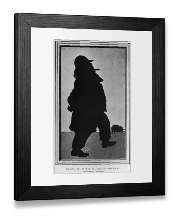 Framed Print : Cartoon of Johannes Brahms Framed Print : Cartoon of Johannes Brahms