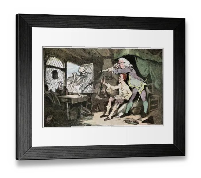 Framed Print : Drawing of Two Figures Warding off Death Framed Print : Drawing of Two Figures Warding off Death