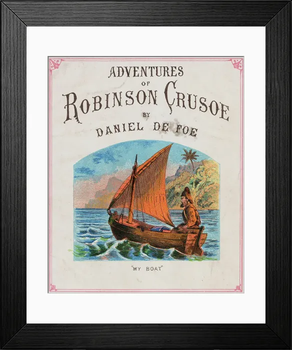 Framed Print : Cover for Adventures of Robinson Crusoe Framed Print : Cover for Adventures of Robinson Crusoe