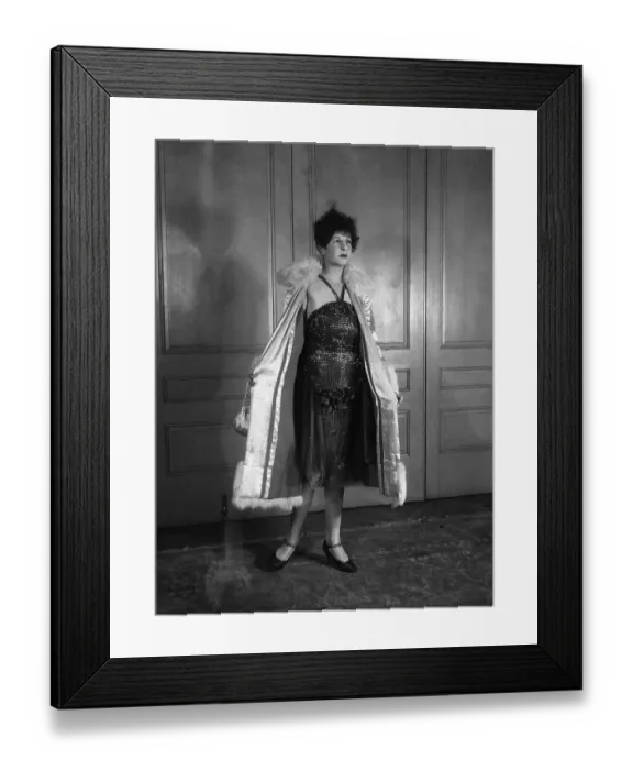 Framed Print : Studio shot of woman in elegant dress Framed Print : Studio shot of woman in elegant dress